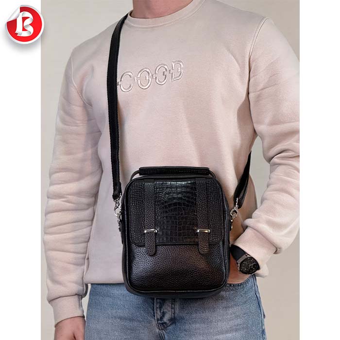 عکس اصلی کیف دوشی چرمی مردانه کد C101