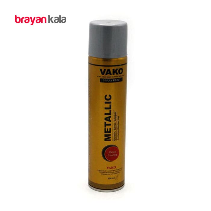 عکس اصلی اسپری رنگ نقره ای واکو مدل extra coating حجم 300 میلی لیتر